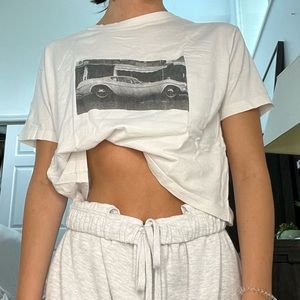 Once worn Garage cropped tee size S